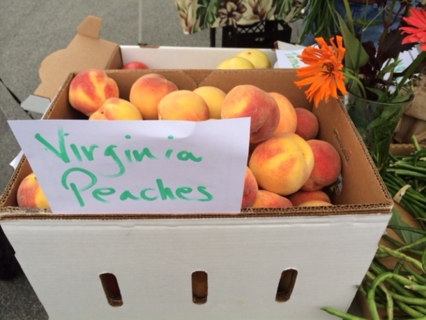 Peaches at a local market 